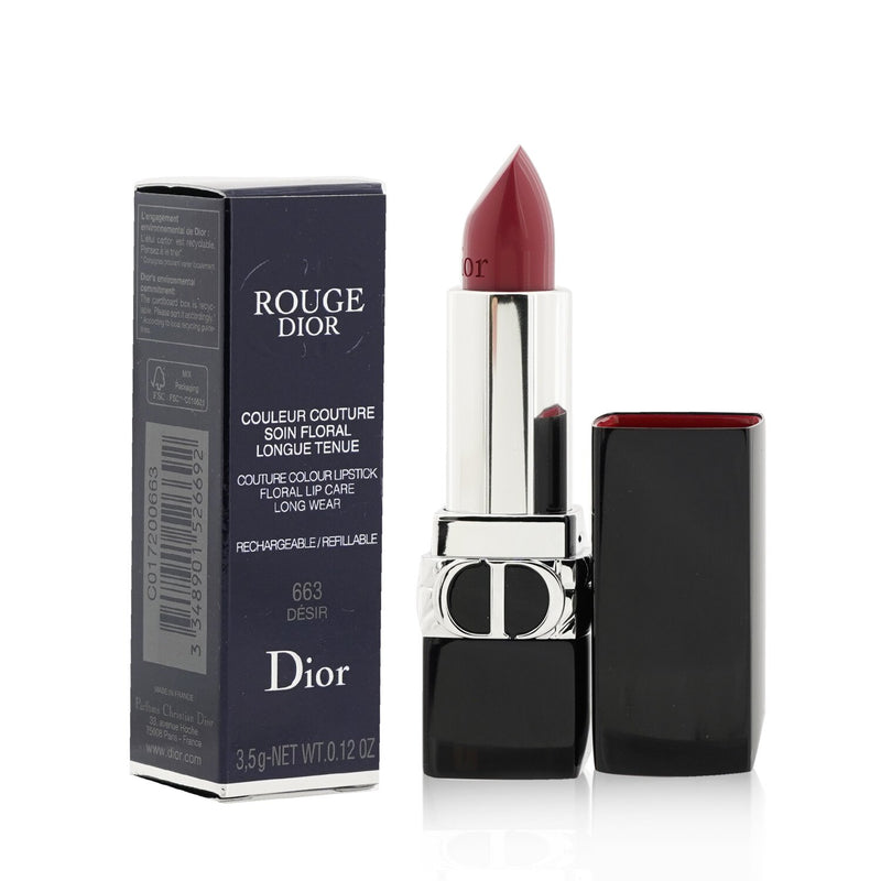 Christian Dior Rouge Dior Couture Colour Refillable Lipstick - # 663 Desir (Satin)  3.5g/0.12oz