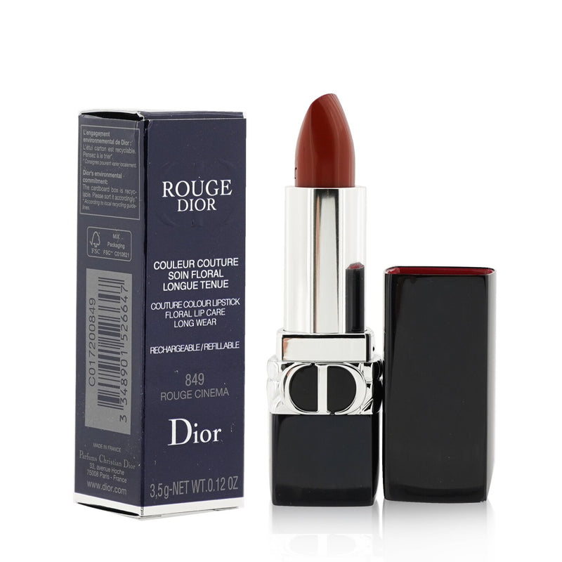 Christian Dior Rouge Dior Couture Colour Refillable Lipstick - # 849 Rouge Cinema (Satin)  3.5g/0.12oz