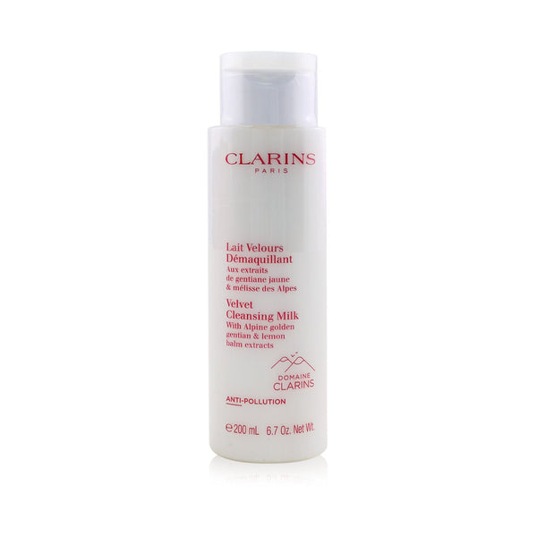 Clarins Velvet Cleansing Milk with Alpine Golden Gentian & Lemon Balm Extracts  200ml/6.7oz