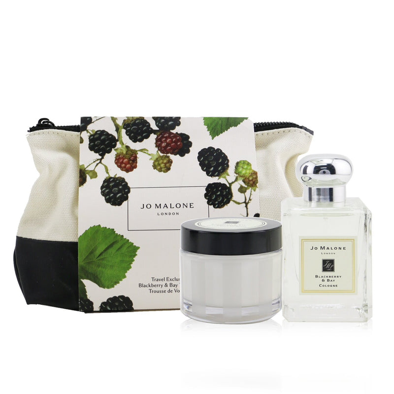 Jo Malone Blackberry & Bay Travel Kit: Cologne Spray 50ml/1.7oz + Body Cream 50ml/1.7oz + Pouch  2pcs+Pouch