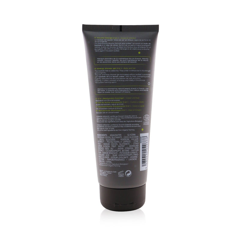 Melvita Homme Energy Shower Gel - Body & Hair (Sulfate-Free)  200ml/6.7oz