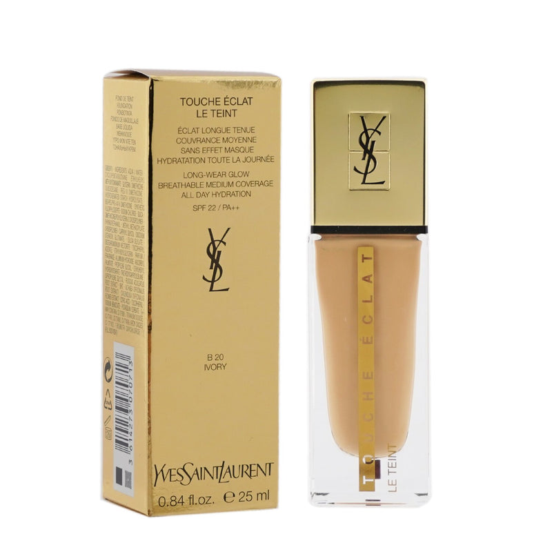 Yves Saint Laurent Touche Eclat Le Teint Long Wear Glow Foundation SPF22 - # B20 Ivory  25ml/0.84oz