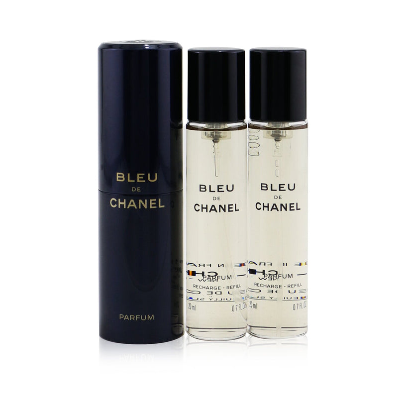 Chanel Bleu De Chanel Eau De Toilette Travel Spray & Two Refills 0.7oz each
