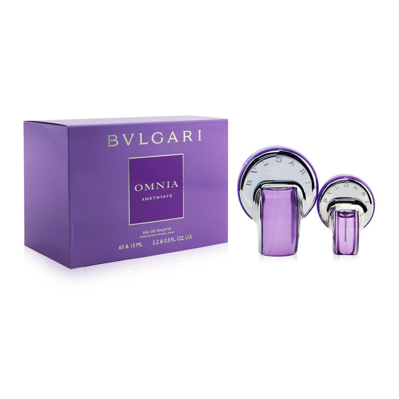 Bvlgari Omnia Amethyste Coffret: Eau De Toilette Spray 65ml/2.2oz + Eau De Toilette Spray 15ml/0.5oz 