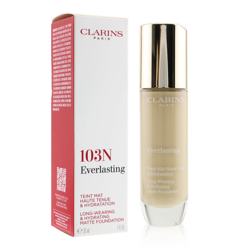 Clarins Everlasting Long Wearing & Hydrating Matte Foundation - # 103N Ivory 