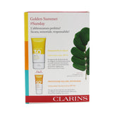 Clarins Golden Summer Sunday Gift Set: Sun Care Body Cream SPF 30 150ml+ Dry Touch Sun Care Cream For Face SPF 50 30ml  2pcs