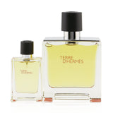 Hermes Terre D'Hermes Pure Parfum Coffret: Pure Parfum Spray 75ml/2.53oz + Pure Parfum Spray 12.5ml/0.42oz 