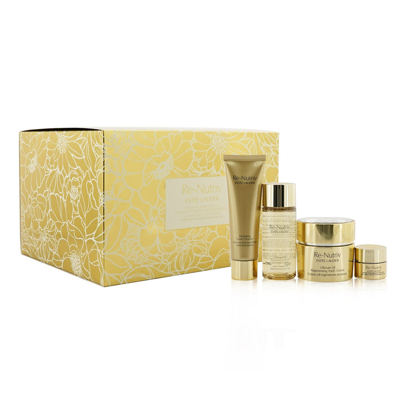 Estee Lauder The Secret Of Infinite Beauty Ultimate Lift Collection: Youth Creme 50ml+ Eye Creme 7ml+ Treatment Lotion 50ml+ Cleanser 50ml+ Case  4pcs+1case