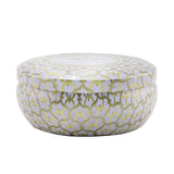 Voluspa 3 Wick Decorative Tin Candle - Suede Blanc 