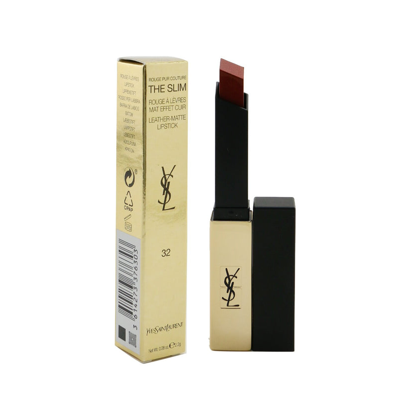 Yves Saint Laurent Rouge Pur Couture The Slim Leather Matte Lipstick - # 32 Rouge Rage  2.2g/0.08oz