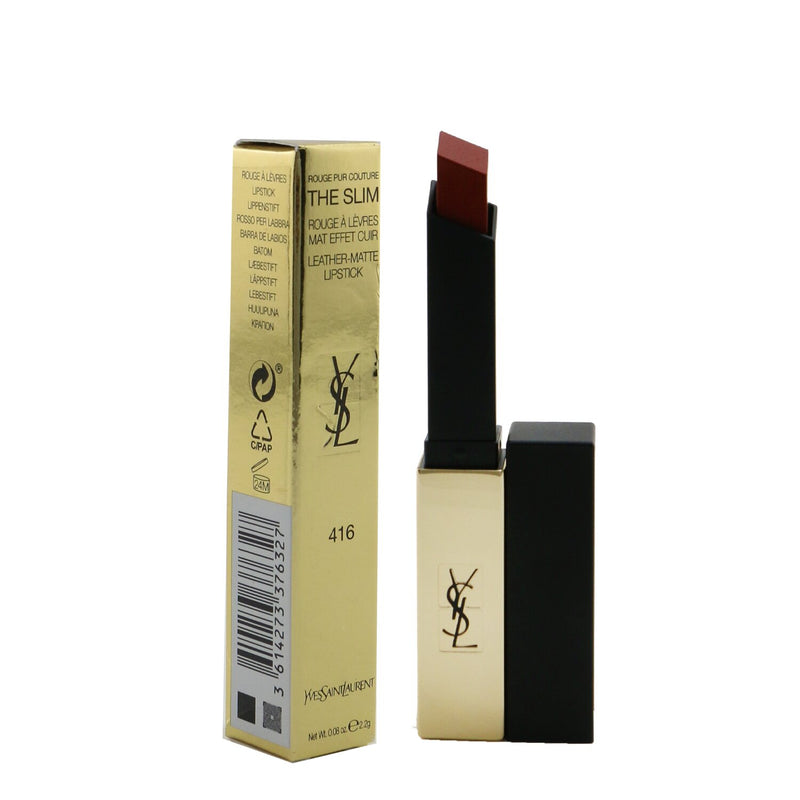 Yves Saint Laurent Rouge Pur Couture The Slim Leather Matte Lipstick - # 416 Psychic Chili  2.2g/0.08oz