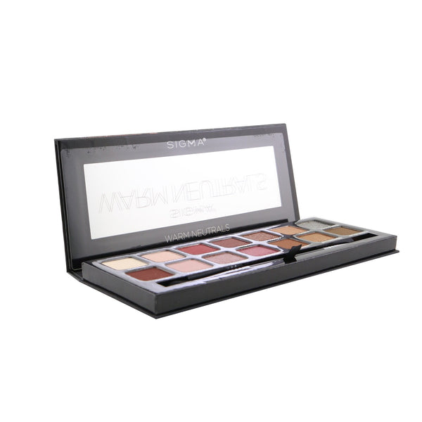 Sigma Beauty Warm Neutrals Eyeshadow Palette (14x Eyeshadow + 1x Dual Ended Brush) 