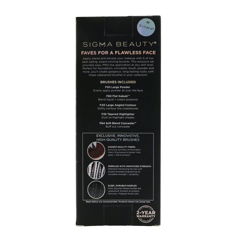 Sigma Beauty Classic Face Brush Set (5x Brush)  5pcs