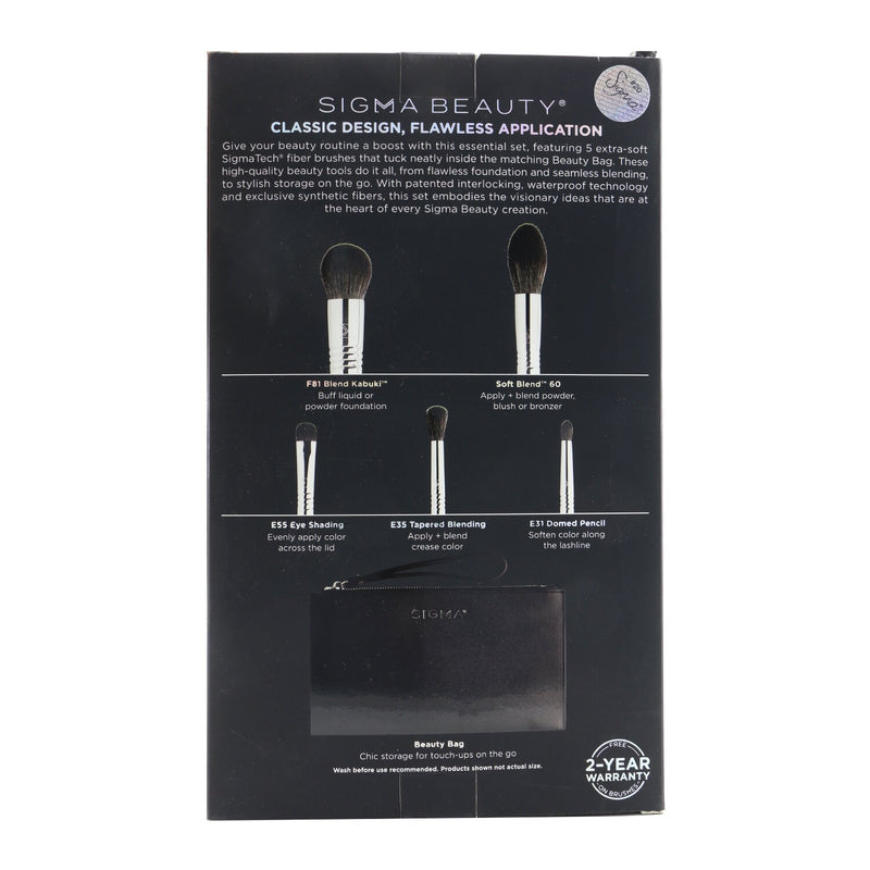 Sigma Beauty Signature Brush Set (5x Premium Brush, 1x Bag)  5pcs+1bag