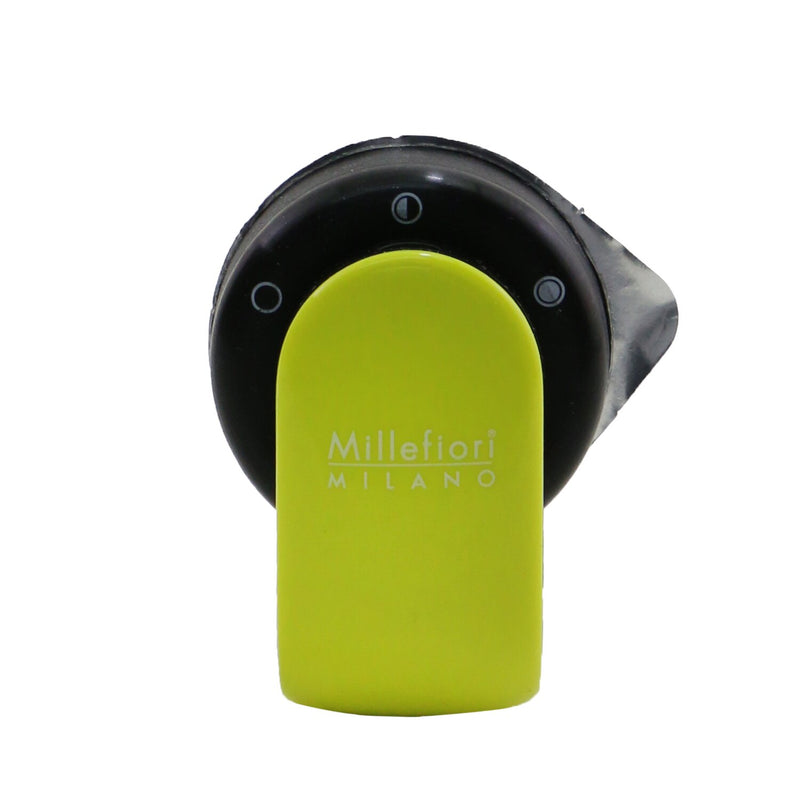 Millefiori Go Car Air Freshener - Sandalo Bergamotto (Lime Yellow Case) 