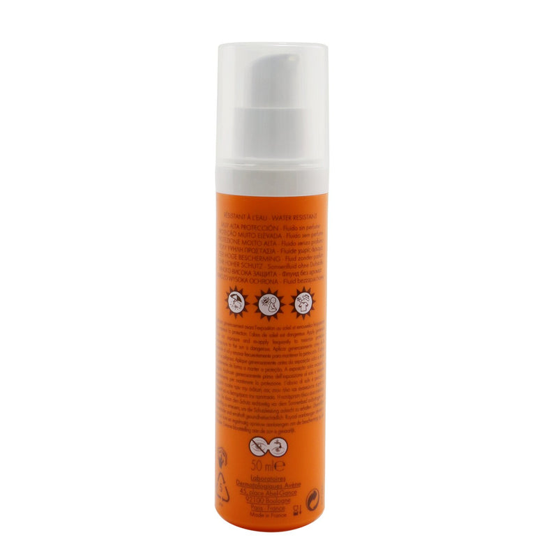 Avene Very High Protection Dry Touch Fluid SPF 50 - For Normal to Combination Sensitive Skin (Fragrance Free) 