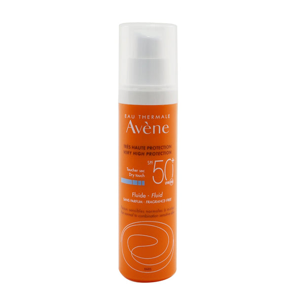 Avene Very High Protection Dry Touch Fluid SPF 50 - For Normal to Combination Sensitive Skin (Fragrance Free) 