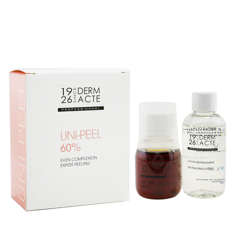 Academie Uni-Peel 60% Kit : 1x Uni-Peel 60% 50ml/1.7oz, 1x Neutralizing Lotion 75ml/2.5oz, 1x Measuring Cup (Salon Product)  3pcs