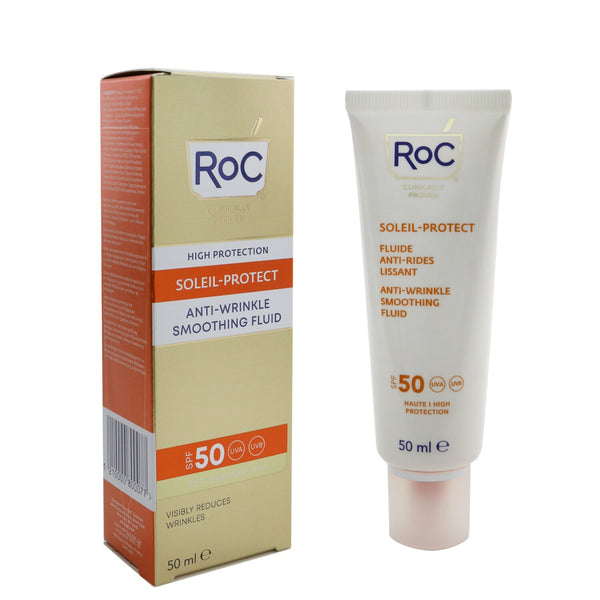 ROC Soleil-Protect Anti-Wrinkle Smoothing Fluid SPF 50 UVA & UVB (Visibly Reduces Wrinkles)  50ml/1.69oz