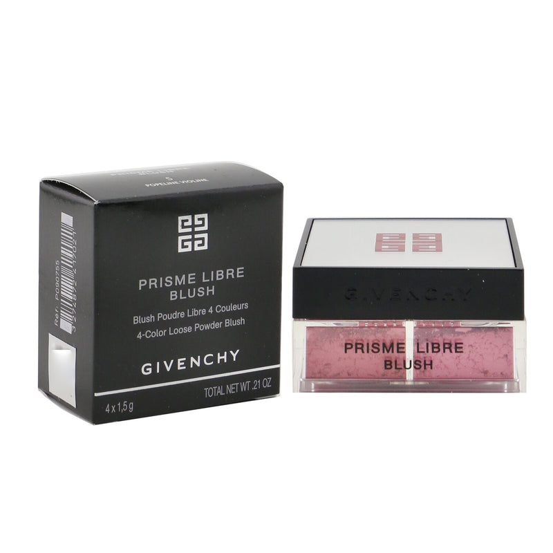 Givenchy Prisme Libre Blush 4 Color Loose Powder Blush - # 5 Popeline Violine (Pinkish Plum)  4x1.5g/0.0525oz