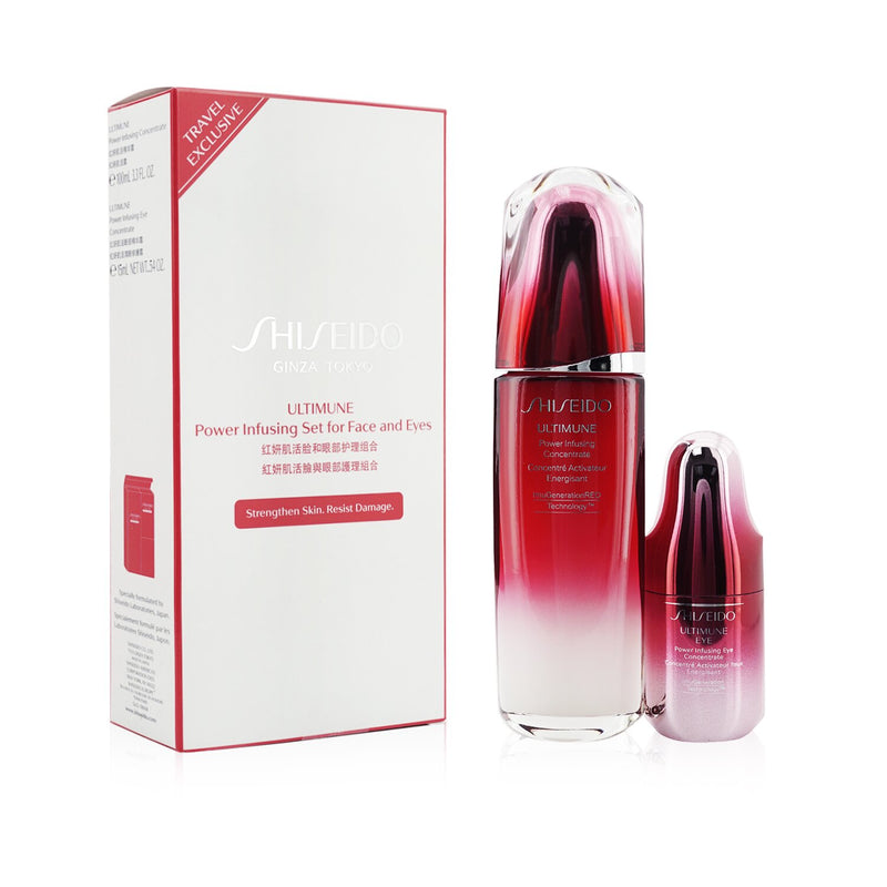 Shiseido Ultimune Power Infusing (ImuGenerationRED Technology) Set: Face Concentrate 100ml + Eye Concentrate 15ml  2pcs