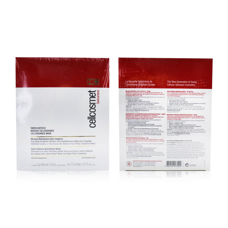 Cellcosmet & Cellmen Cellcosmet Swiss Biotech CellRadiance Mask (Exp. Date: 01/2022)  5 Sachets