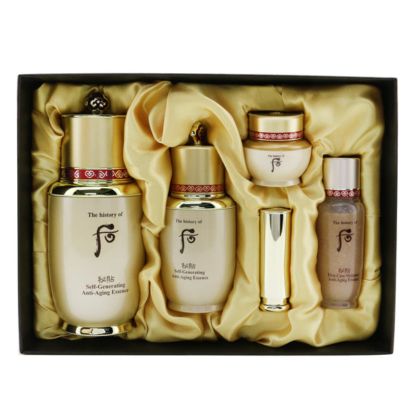 Whoo (The History Of Whoo) Bichup Special Set: Bichup Self-Generating Anti-Aging Essence (50ml+20ml) + Ja Yoon Cream 8ml + First Care Moisture Anti-Aging Essence 15ml + Glow Lip Balm SPF 10  5pcs