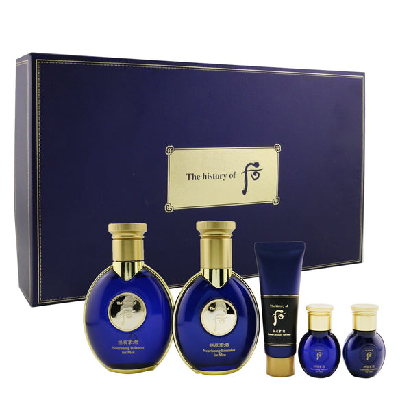 Whoo (The History Of Whoo) Men Gongjinhyang: Kun Special Set: Nourishing Balancer (140ml+20ml) +  Nourishing Emulsion (100ml+20ml) + Foam Cleanser 40ml  5pcs