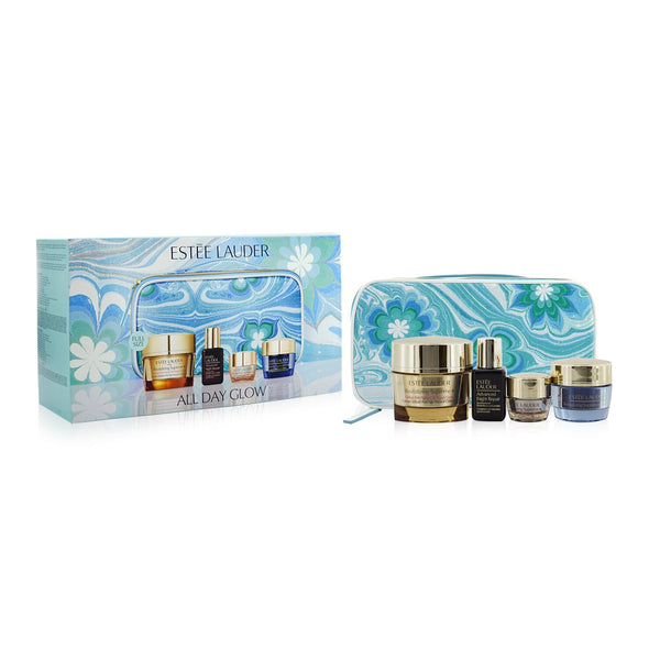 Estee Lauder All Day Glow (Revitalizing Supreme+) Set: Creme 50ml+ ANR Multi-Recovery 15ml+ Night Creme 15ml+ Eye Balm 5ml+ Bag  4pcs+1bag