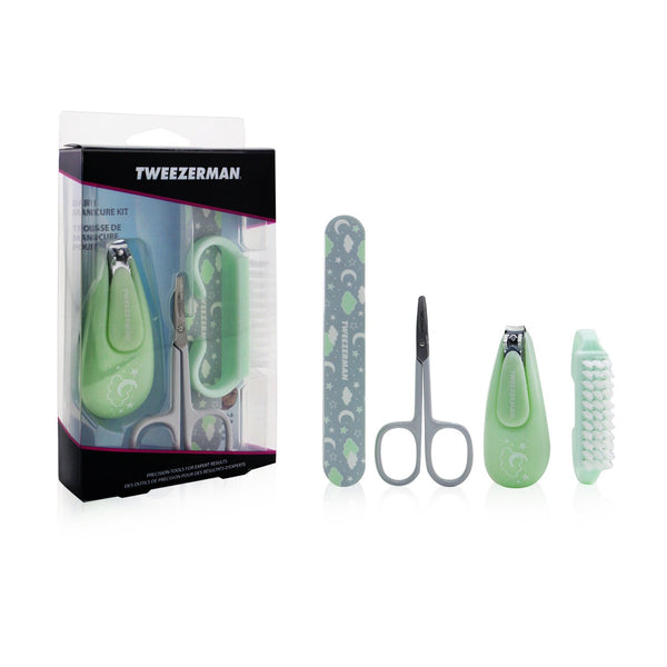 Tweezerman Baby Manicure Kit (Nail Clipper + Nail Scissors + Nail File + Brush)  4pcs