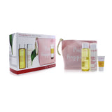 Clarins Perfect Cleansing Set (Normal to Dry Skin): Cleansing Milk 200ml+ Toning Lotion 200ml+ Comfort Scrub 15ml+ Bag  3pcs+1bag