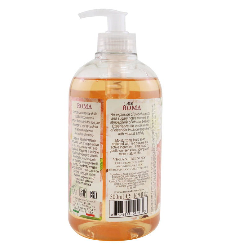 Nesti Dante Dolce Vivere Vegan Liquid Soap - Roma - Oleander In Bloom, Muscat & Fig  500ml/16.9oz