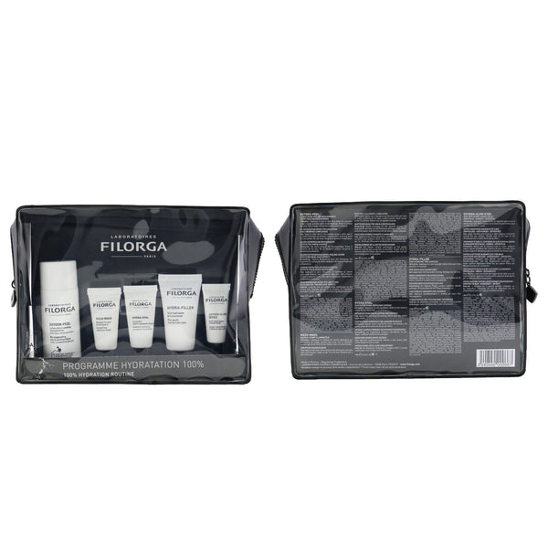 Filorga 100% Hydration Routine Set: Oxygen Peel 50ml+Meso Mask 7ml + Hydra-Hyal 7ml + Hydra-Filler 15ml+ Oxygen Glow Eyes 4ml + Bag  5pcs+1bag