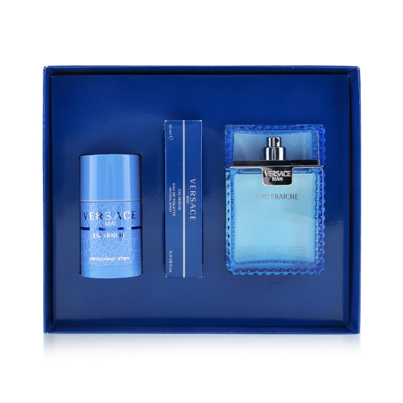 Versace Eau Fraiche Coffret: Eau De Toilette Spray 100ml/3.4oz + Eau De  Toilette Spray 10ml/0.3oz + Deodorant Stick 75g/2.5oz 3pcs – Fresh Beauty  Co.