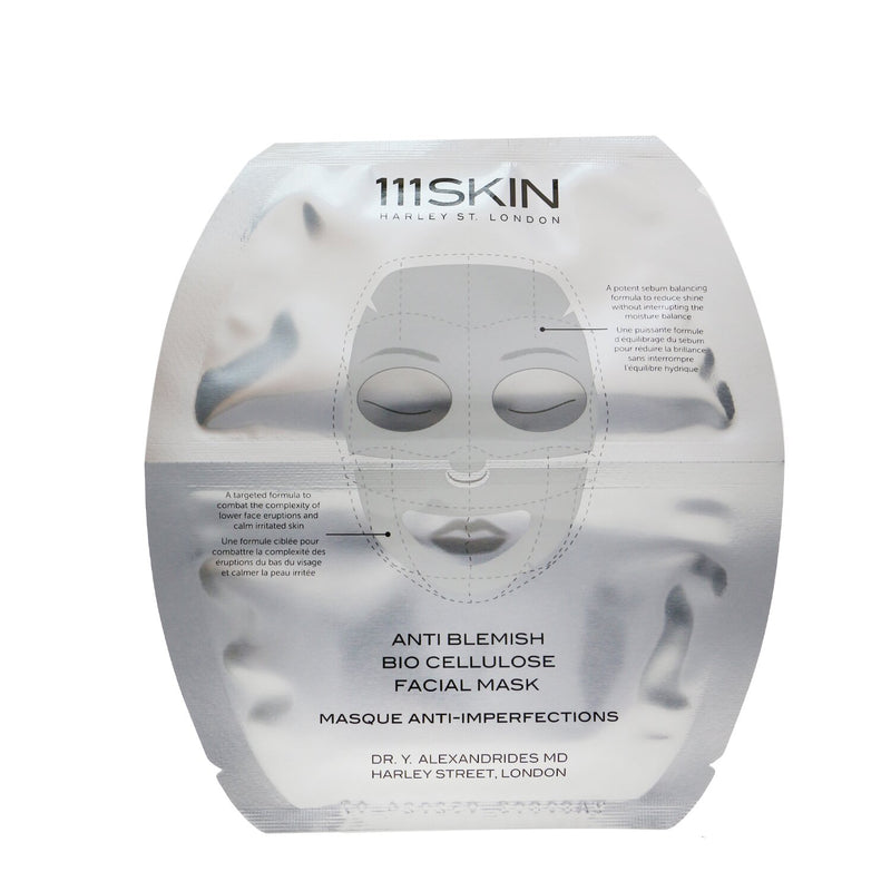 111Skin Anti Blemish Bio Cellulose Facial Mask (Upper Mask & Lower Mask for Face)  5x25ml/0.85oz