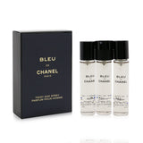 Chanel Bleu De Chanel Parfum Twist & Spray Refill  3x20ml/0.7oz