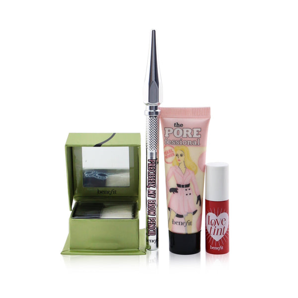 Benefit Brows & New Beginnings! Set (Mini Primer + Mini Brow Pencil + Mini Finishing Powder + Mini Lovetint + Bag)  4pcs+1bag