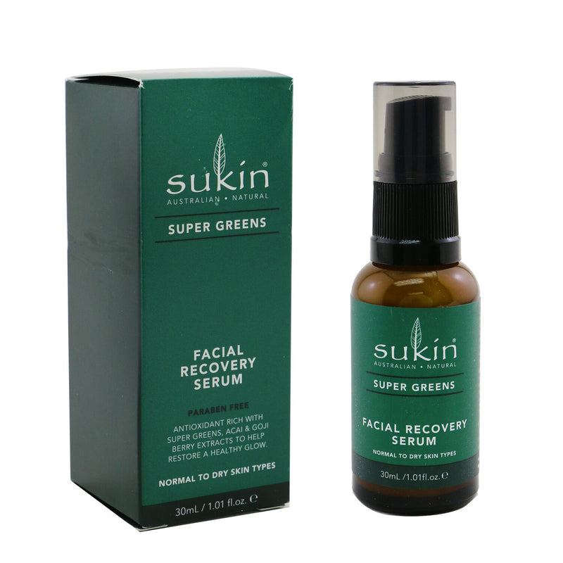 Sukin Super Greens Facial Recovery Serum (Normal To Dry Skin Types)  30ml/1.01oz