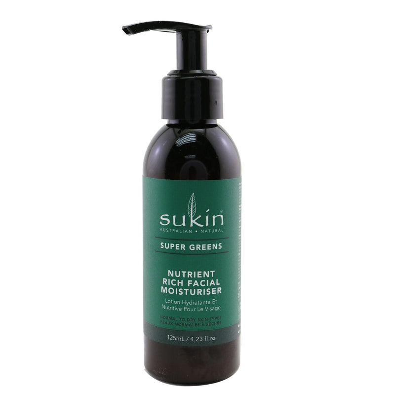 Sukin Super Greens Nutrient Rich Facial Moisturiser (Normal To Dry Skin Types)  125ml/4.23oz