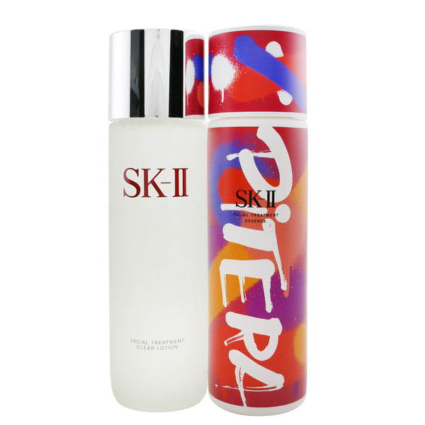 SK II Pitera Deluxe Set (Street Art Limited Edition): Facial Treatment Clear Lotion 230ml + Facial Treatment Essence (Red) 230ml  2ppcs