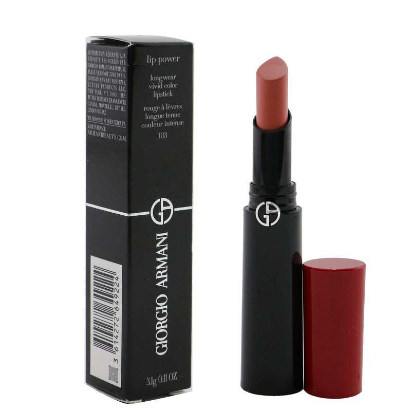 Giorgio Armani Lip Power Longwear Vivid Color Lipstick - # 103 Androgino  3.1g/0.11oz