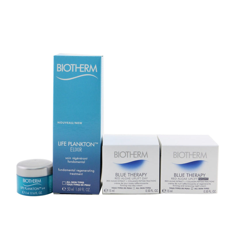 Biotherm Life Plankton Gift Set: Elixir 50ml+ Blue Therapy Day Cream 15ml+ Blue Therapy Night Cream 15ml+ Lift Plankton Eye 5ml  4pcs