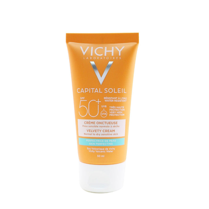 Vichy Capital Soleil Skin Perfecting Velvety Cream SPF 50 - Water Resistant (Normal to Dry Sensitive Skin)  50ml/1.69oz