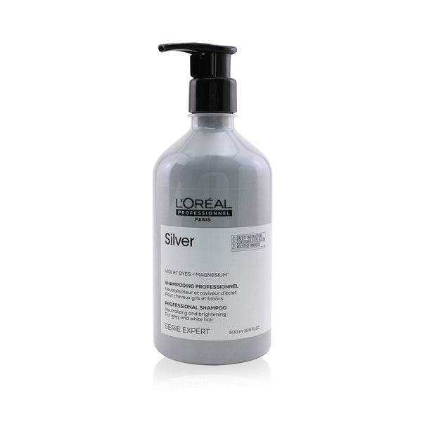 L'Oreal Professionnel Serie Expert - Silver Violet Dyes + Magnesium Neutralising and Brightening Shampoo (For Grey and White Hair)  500ml/16.9oz