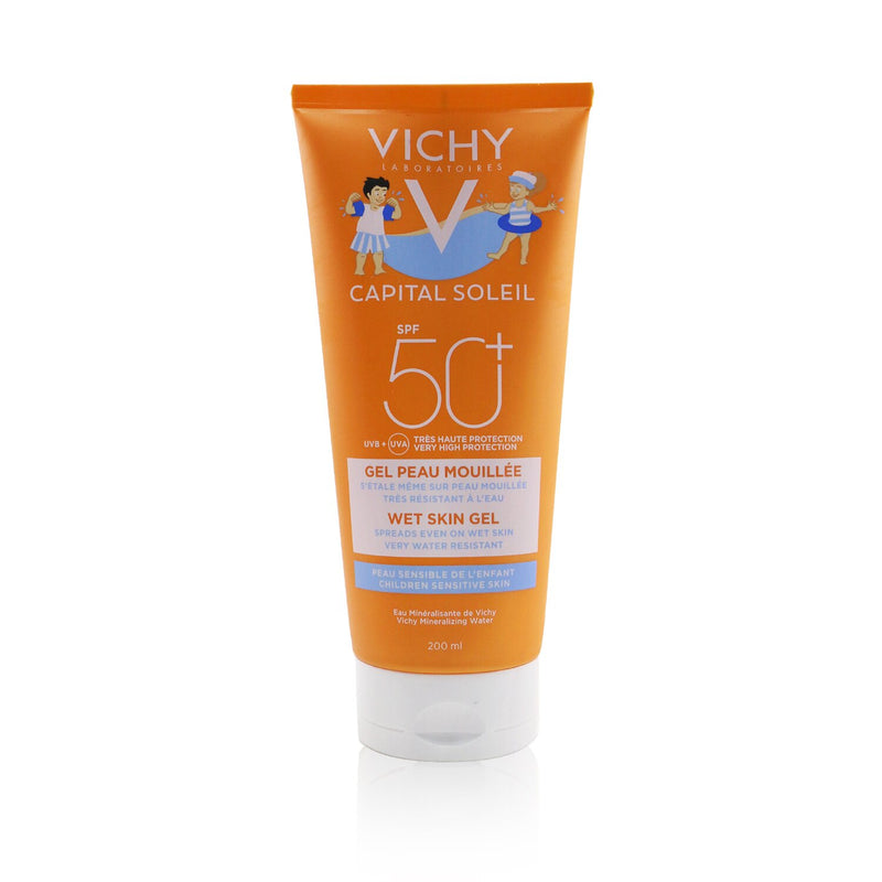Vichy Capital Soleil Wet Skin Gel SPF 50 - For Children Sensitive Skin (Water Resistant)  200ml/6.7oz