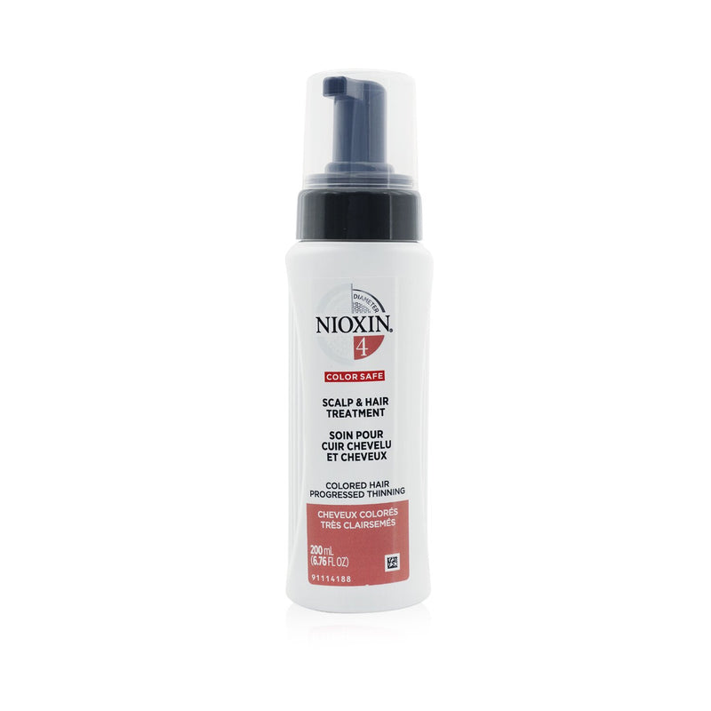 Nioxin Diameter System 4 Scalp & Hair Treatment - Colored Hair, Progressed Thinning, Color Safe (Unboxed)  200ml/6.76oz