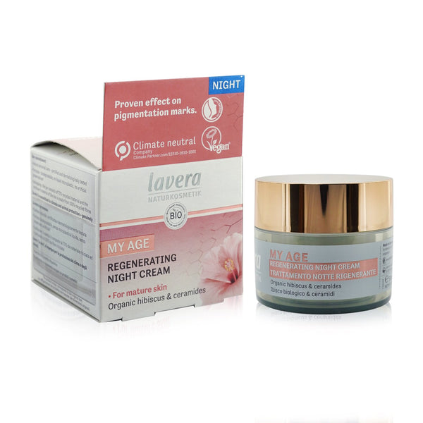 Lavera My Age Regenerating Night Cream With Organic Hibiscus & Ceramides - For Mature Skin  50ml/1.8oz