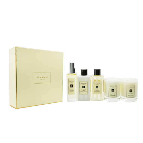 Jo Malone House Of Jo Malone Coffret: Lime Basil & Mandarin Cologne Spray + Peony & Blush Suede Body & Hand Wash + Blackberry Bay Body & Hand Lotion + English Pear & Freesia Scented Candle + Pomegranate Noir Scented Candle  5pcs