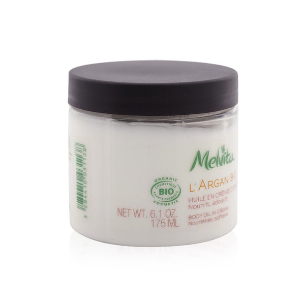 Melvita L'Argan Bio Body Oil In Cream - Nourishes & Softens  175ml/6.1oz