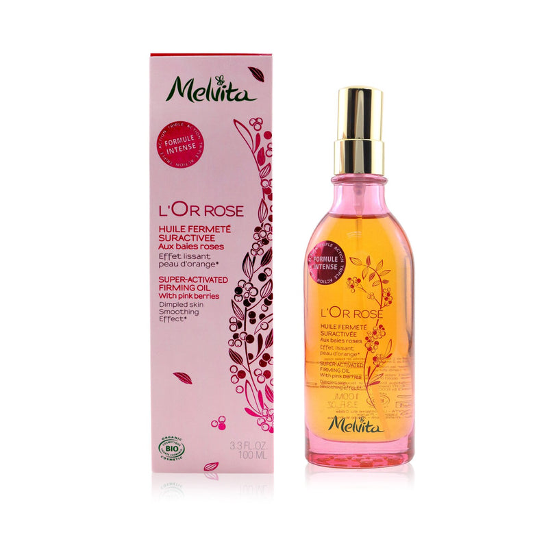 Melvita L'Or Rose Super-Activated Firming Oil With Pink Berries - For Dimpled Skin (Smoothing Effect)  100ml/3.3oz